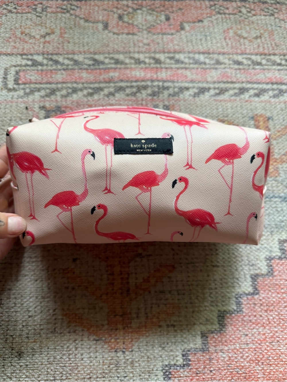 Kate Spade Pink Flamingo Cosmetic Pouch - Picture 2 of 4